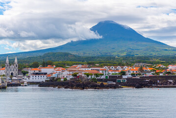 Wall Mural - Madalena port on Pico island of the Azores, Portugal