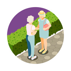 Wall Mural - Modern Elderly Women Icon