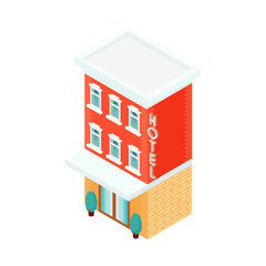 Poster - Hotel Isometric Icon