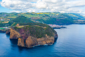 Wall Mural - Morro Grande caldera at Sao Jorge, Azores, portugal