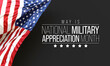 National Military Appreciation Month (NMAM) is celebrated every year in May and is a declaration that encourages U.S. citizens to observe the month in a symbol of unity. 3D Rendering