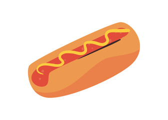 Canvas Print - flat hot dog design