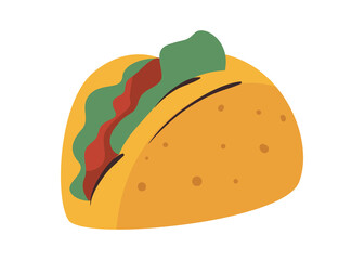 Poster - flat mexican taco design