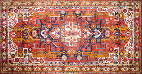 persian rover with bright red pattern