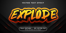 Text Effects 3d Explode, Editable Text Style