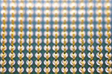 cpu gold pins microchip processor legs computer component technology. Macro photography Central processing unit - computing