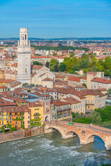 Wall Mural - Ponte Pietra bridge in Verona, Italy