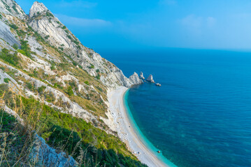 Wall Mural - Spiaggia delle Due Sorelle beach at Monte Conero natural park in Italy