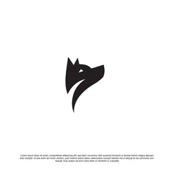 Wall Mural - Animal head logo design vector