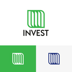 Poster - Modern busines finance logo design concept. Invest company brand logomark illustration. Can representing trader, profit, bank, market. 