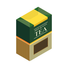 Wall Mural - Isometric Tea Packaging