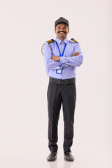 Wall Mural - Portrait of security guard with arms folded 