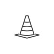 Traffic cone line icon