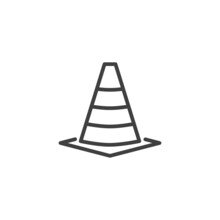 Traffic Cone Line Icon