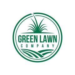 Wall Mural - Lawn Care Logo. Lawn Services Logo Vector Template