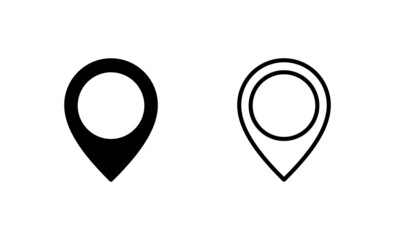 Pin icon vector. Location sign and symbol. destination icon. map pin