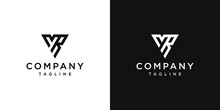 Creative Letter MR Monogram Logo Design Icon Template White And Black Background