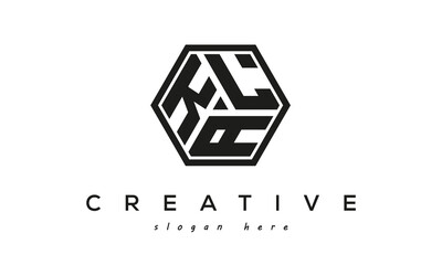 KLA creative polygon three letter logo design