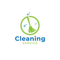 Wall Mural - Creative Cleaning Concept Logo Design Template.