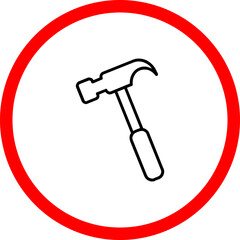 Wall Mural - Hammer Icon