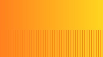 Wall Mural - Orange and yellow ombre gradient sunset colors background with stripes pattern.