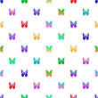 polka dot butterfly seamless pattern