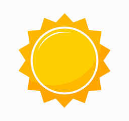 Wall Mural - sun icon symbol, summer sun