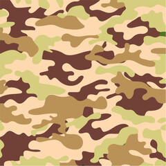 Canvas Print - Camouflage seamless pattern background, Classic clothing style masking camo repeat print.  illustration web design and clothes in brown, green and egg color