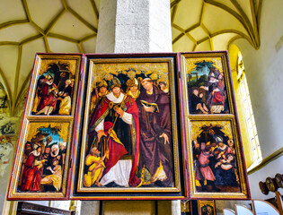 Wall Mural - inside the catholic church from Sighisoara 37