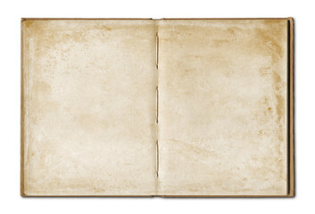 Canvas Print - Vintage blank open notebook