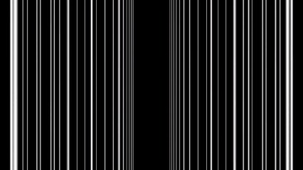 Wall Mural - animation of moving vertical lines on black background. design. moving vertical barcode lines in spa