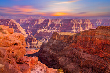 sunset matter point grand canyon, grand canyon national park south rim arizona, usa