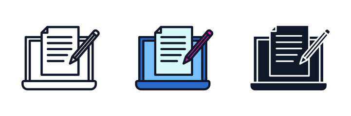 Wall Mural - blogging icon symbol template for graphic and web design collection logo vector illustration