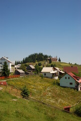 Wall Mural - Ski Lift Chairs in Summer  near Dracula Castle, Piatra Fantanele ,Bistrita,Romania