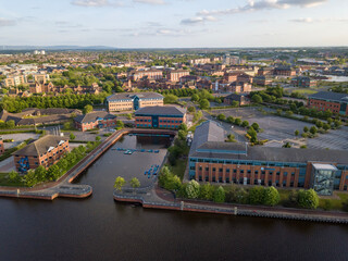 Sticker - View of the River Tees at Thornaby in Stockton on tees
