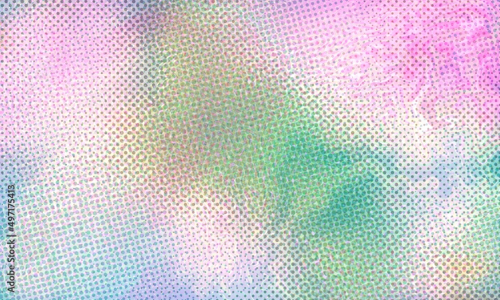 3D abstract rendered with screen and lo fi holographic patterns for ...
