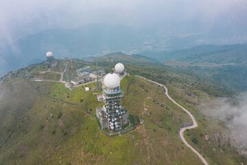 observatory station in tai mo shan, highest peak in hong kong