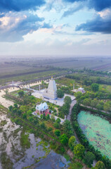 Wall Mural - Aerial view of Truc Lam Chanh Giac Monastery in Tien Giang province, Vietnam