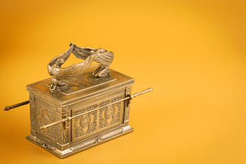 Ark of the Covenant on a Dramatic Gold Background