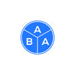 ABA letter logo design on black background. ABA  creative initials letter logo concept. ABA letter design.