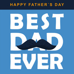 Sticker - Happy Fathers Day, best dad ever