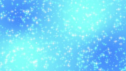 Wall Mural - Shiny sparkling particles float on a 4K blue background.