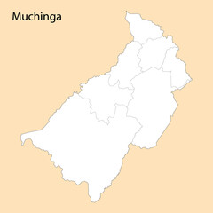 Naklejka na meble High Quality map of Muchinga is a region of Zambia