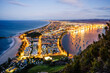 Beautiful view of city seen from mount Maunganui in New Zealand