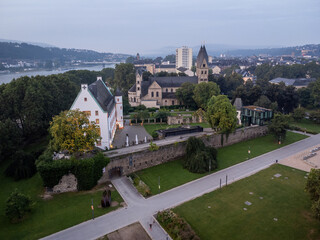 Wall Mural - Aerial View of Basilika Sankt Kastor - Koblenz, Germany.