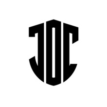 JOC Letter Logo Design. JOC Modern Letter Logo With Black Background. JOC Creative  Letter Logo. Simple And Modern Letter Logo. Vector Logo Modern Alphabet Font Overlap Style. Initial Letters JOC  