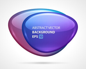 Wall Mural - Abstract geometric shapes overlay vector banner background. Template glass with lens and matte finish. Futuristic wave with subdued soft lighting for presentation