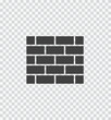 brick wall icon. vector illustration