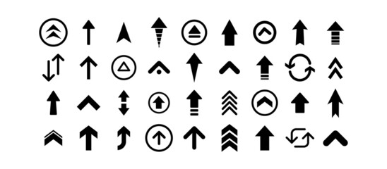 Arrows set. Arrow icon collection. Arrow flat style isolated. Stock vector. Set different arrows or web design.