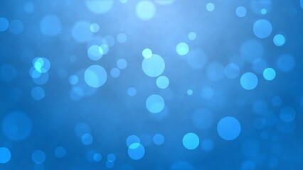Wall Mural - sparkling bubbles float on a 4k blue background.